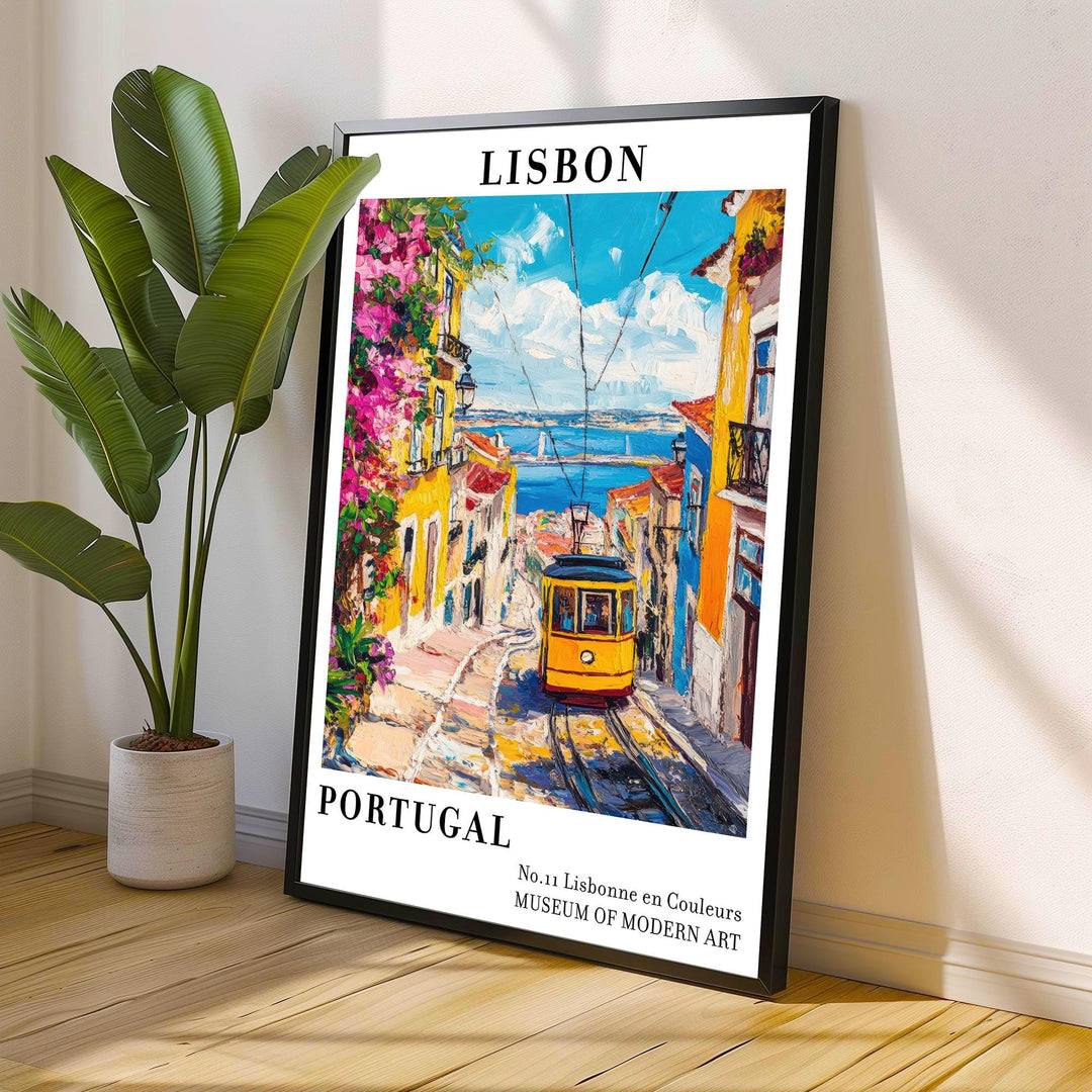 Lisbon Portugal Travel Poster Wall Decor Wall Art Lisbon Landscape Wall Hanging Home Décor Portuguese City Gift Art Lovers Scenic Print