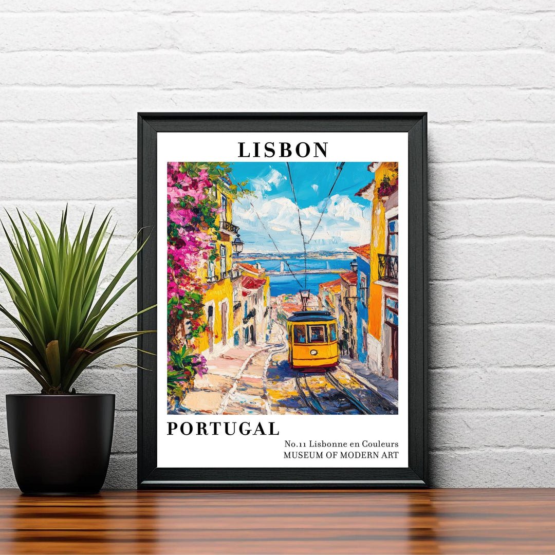 Lisbon Portugal Travel Poster Wall Decor Wall Art Lisbon Landscape Wall Hanging Home Décor Portuguese City Gift Art Lovers Scenic Print