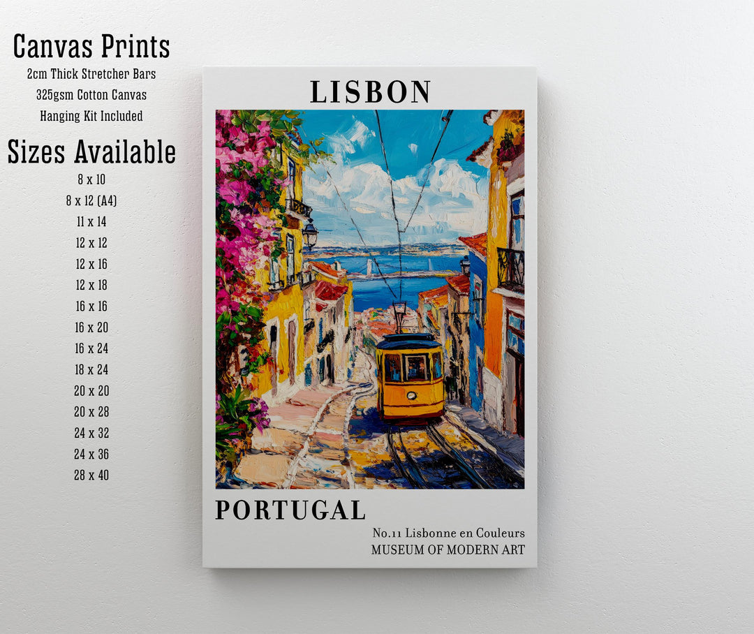 Lisbon Portugal Travel Poster Wall Decor Wall Art Lisbon Landscape Wall Hanging Home Décor Portuguese City Gift Art Lovers Scenic Print