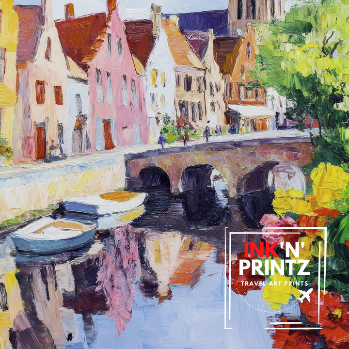 Bruges Belgium Travel Poster