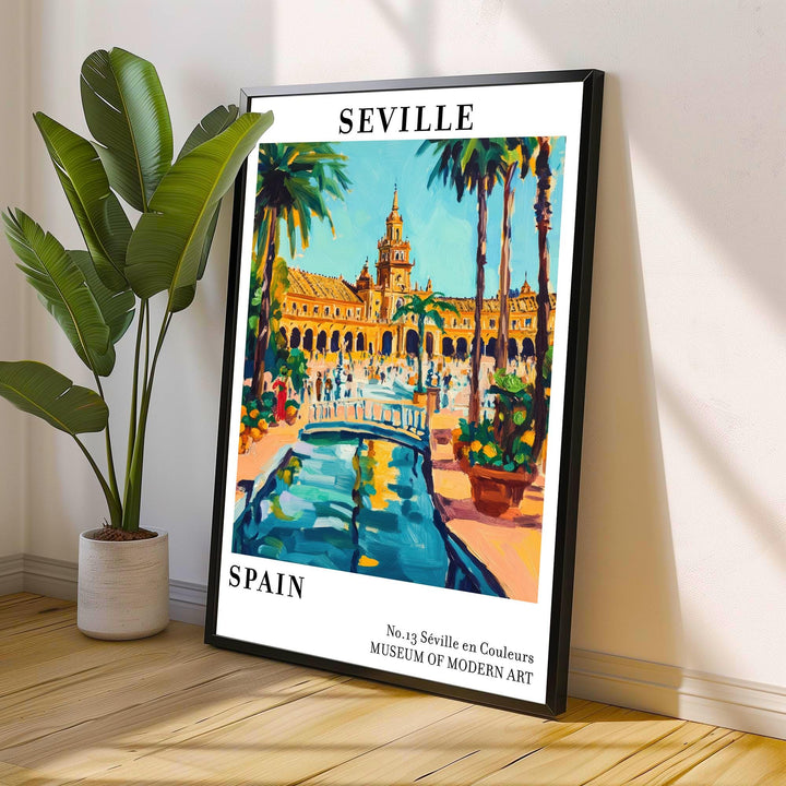 Seville Spain Travel Poster Wall Decor Wall Art Seville Landscape Wall Hanging Home Décor Spanish City Gift Art Lovers Scenic Print