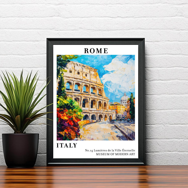 Rome Italy Travel Poster Wall Decor Wall Art Rome Landscape Wall Hanging Home Décor Italian City Gift Art Lovers Scenic Print