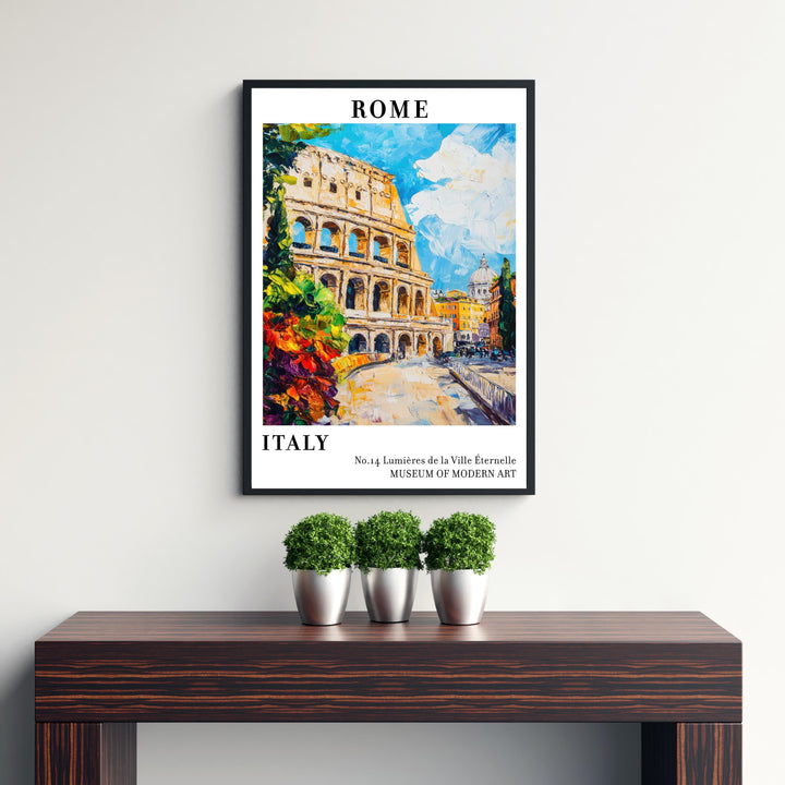 Rome Italy Travel Poster Wall Decor Wall Art Rome Landscape Wall Hanging Home Décor Italian City Gift Art Lovers Scenic Print