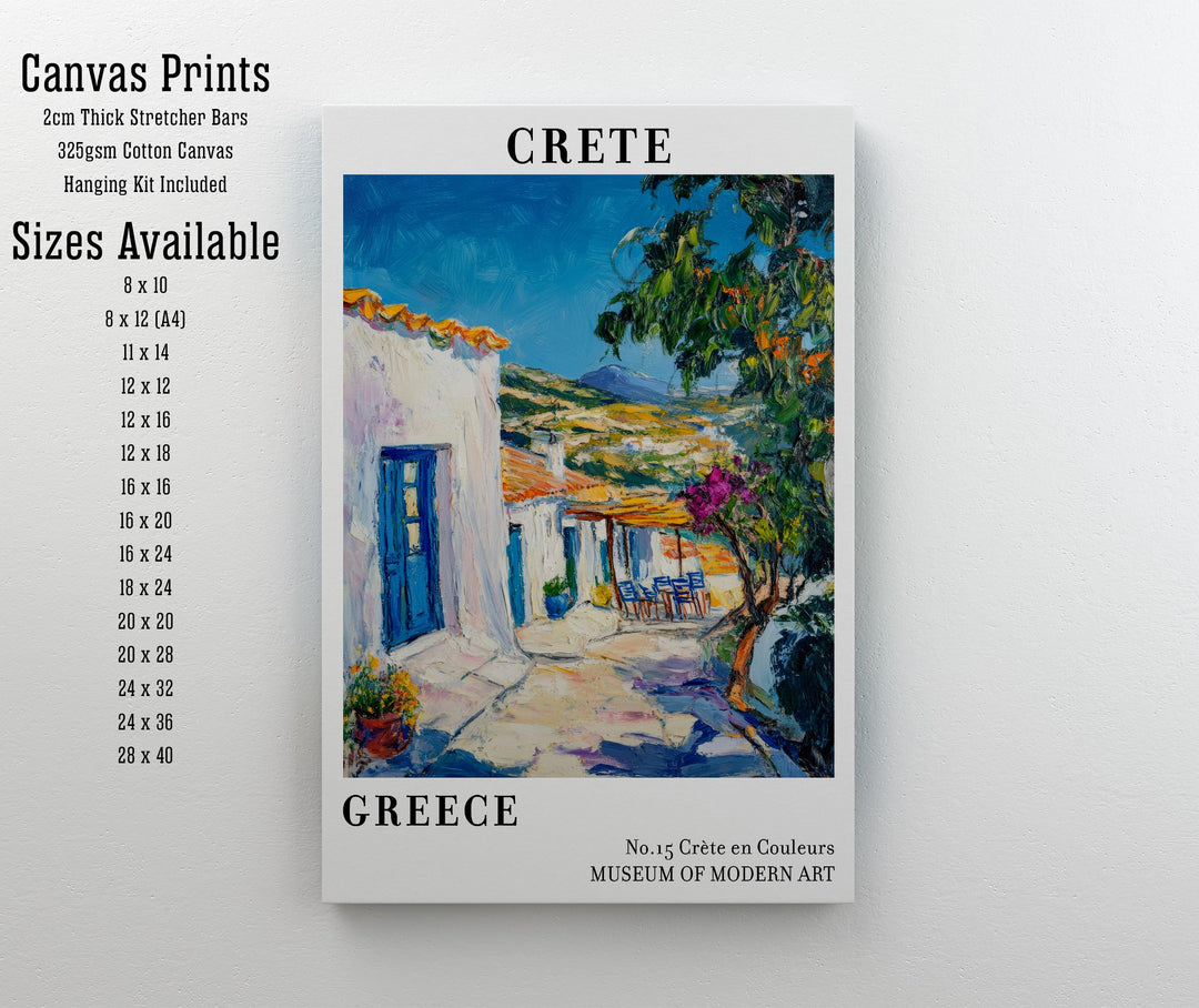 Crete Greece Travel Poster – Scenic Island Wall Art, Mediterranean Landscape Decor & Travel Lover Gift