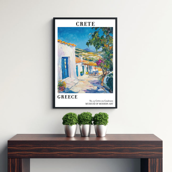 Crete Greece Travel Poster Wall Decor Wall Art Crete Landscape Wall Hanging Home Décor Greek Island Gift Art Lovers Scenic Print