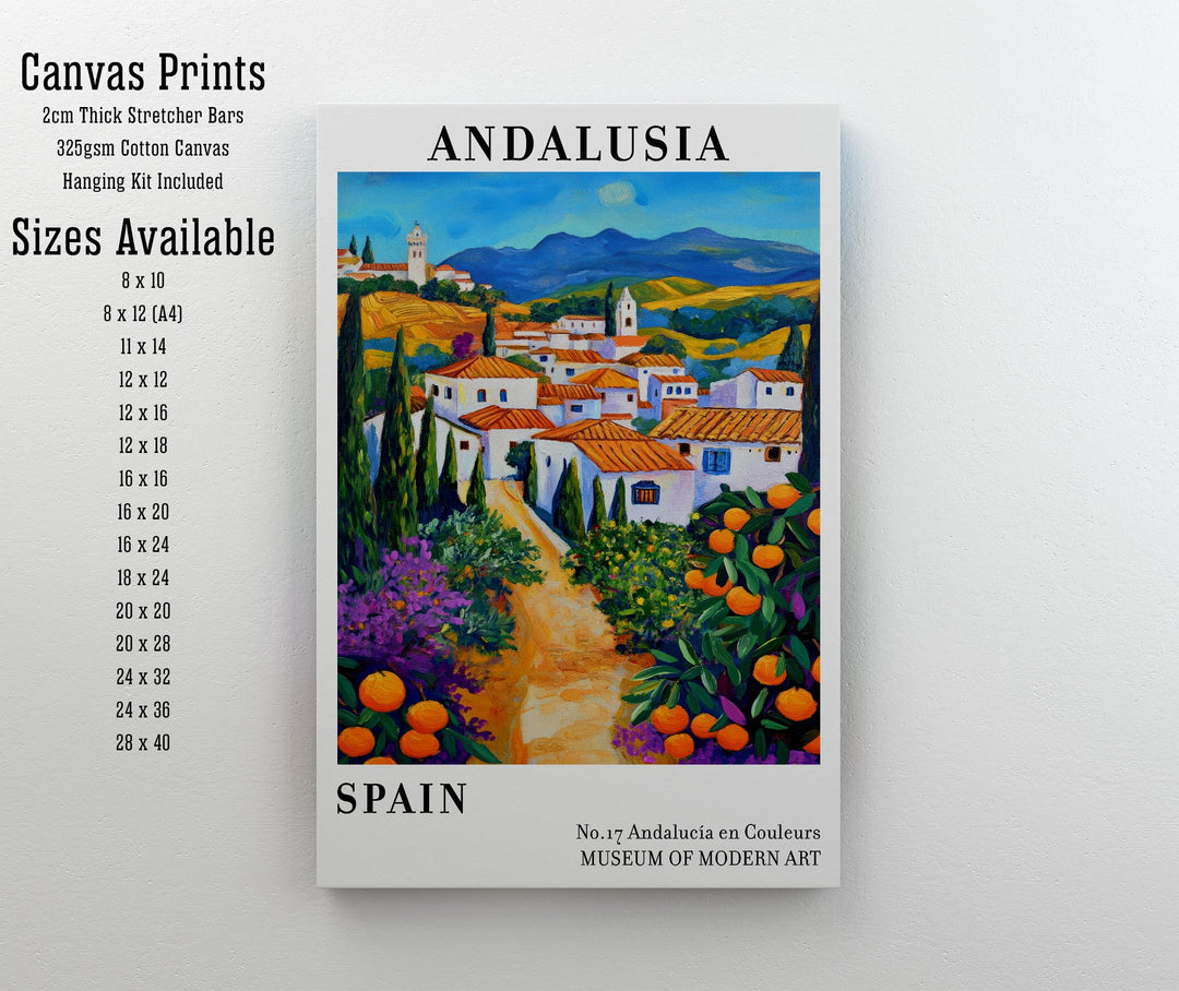 Andalucía Spain Travel Poster – Scenic Landscape Wall Art, Historic Architecture & Travel Lover Gift