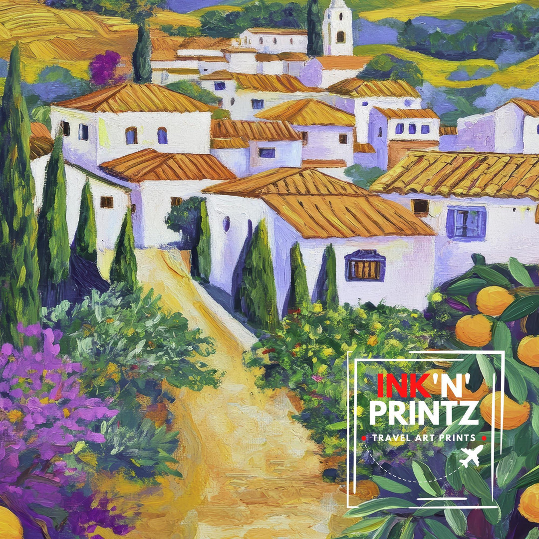 Andalucía Spain Travel Poster Wall Decor Wall Art Andalucía Landscape Wall Hanging Home Décor Spanish Countryside Gift Art Lovers Scenic