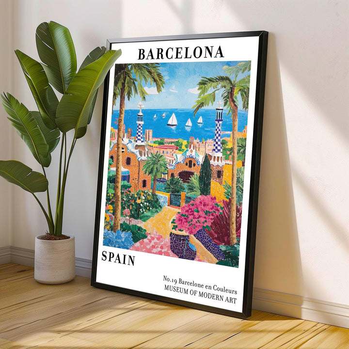 Barcelona Spain Travel Poster Wall Decor Wall Art Barcelona Landscape Wall Hanging Home Décor Catalonia Gift Art Lovers Scenic Print