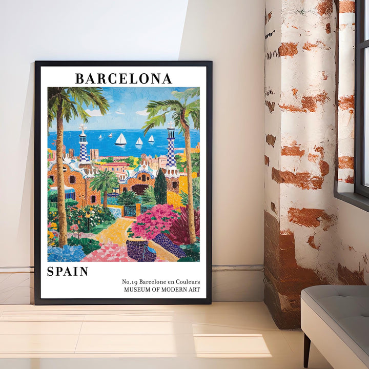 Barcelona Spain Travel Poster Wall Decor Wall Art Barcelona Landscape Wall Hanging Home Décor Catalonia Gift Art Lovers Scenic Print