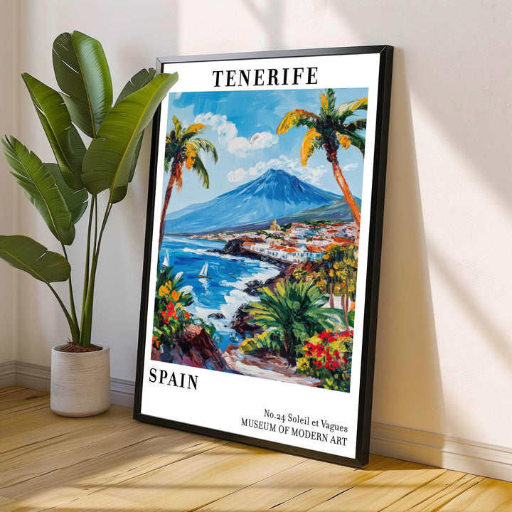 Tenerife Spain Travel Poster – Canary Islands Wall Art, Volcanic Landscape Decor & Travel Lover Gift