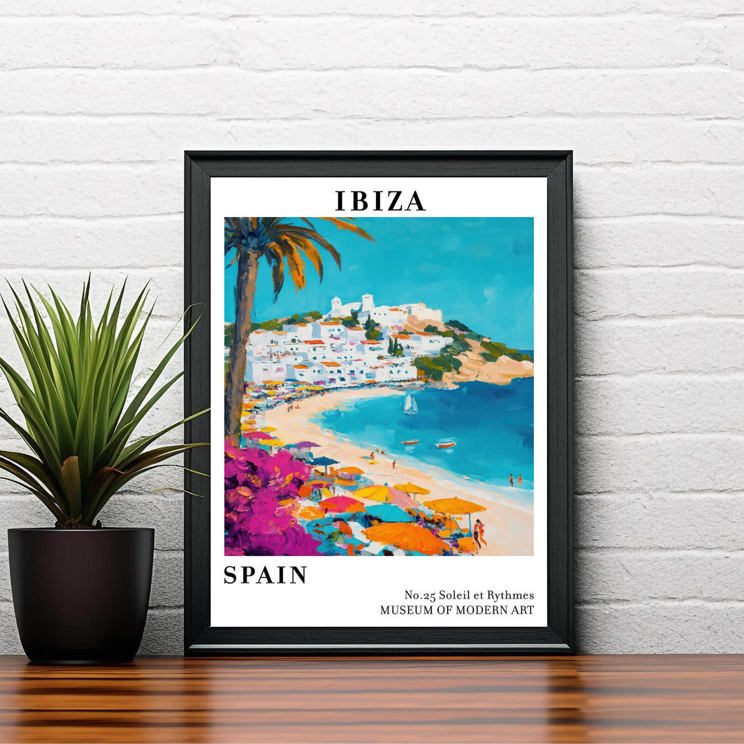 Ibiza Spain Travel Poster Wall Decor Wall Art Ibiza Landscape Wall Hanging Home Décor Balearic Islands Gift Art Lovers Scenic Print