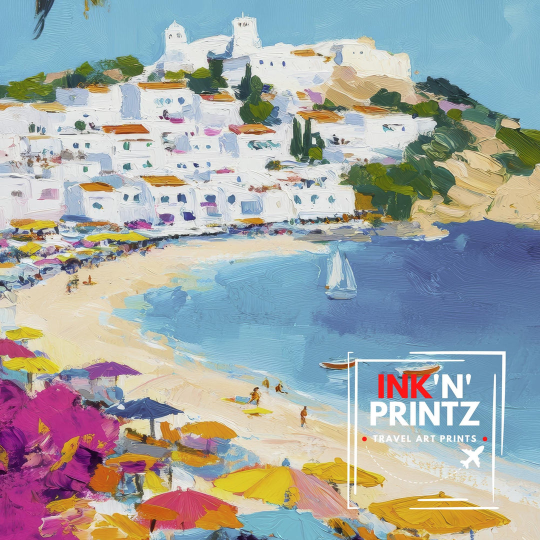 Ibiza Spain Travel Poster Wall Decor Wall Art Ibiza Landscape Wall Hanging Home Décor Balearic Islands Gift Art Lovers Scenic Print