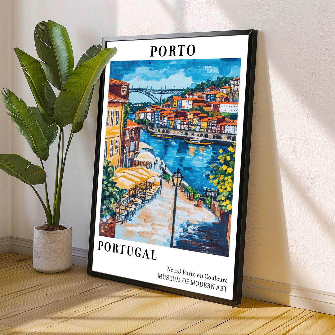 Porto Portugal Travel Poster Wall Decor Wall Art Porto Landscape Wall Hanging Home Décor Portuguese City Gift Art Lovers Scenic Print