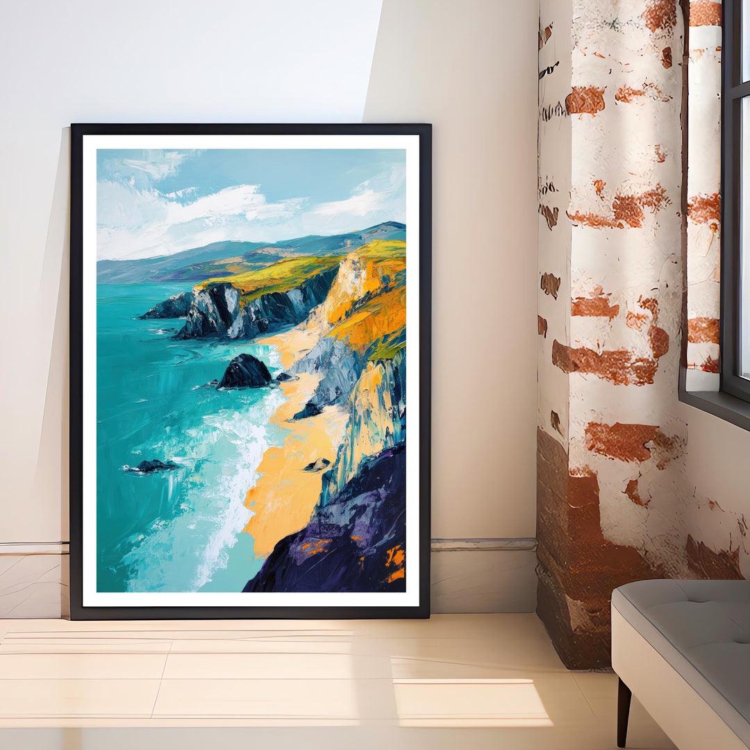 Pembrokeshire Wales Abstract Art Poster