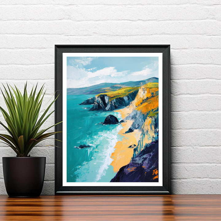 Pembrokeshire Wales Abstract Art Poster