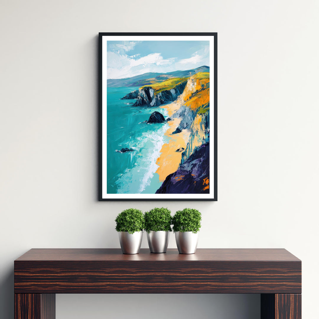 Pembrokeshire Wales Abstract Art Poster