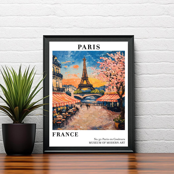 Paris France Travel Poster Wall Decor Wall Art Paris Landscape Wall Hanging Home Décor French City Gift Art Lovers Scenic Print