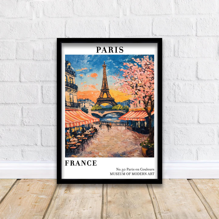 Paris France Travel Poster Wall Decor Wall Art Paris Landscape Wall Hanging Home Décor French City Gift Art Lovers Scenic Print