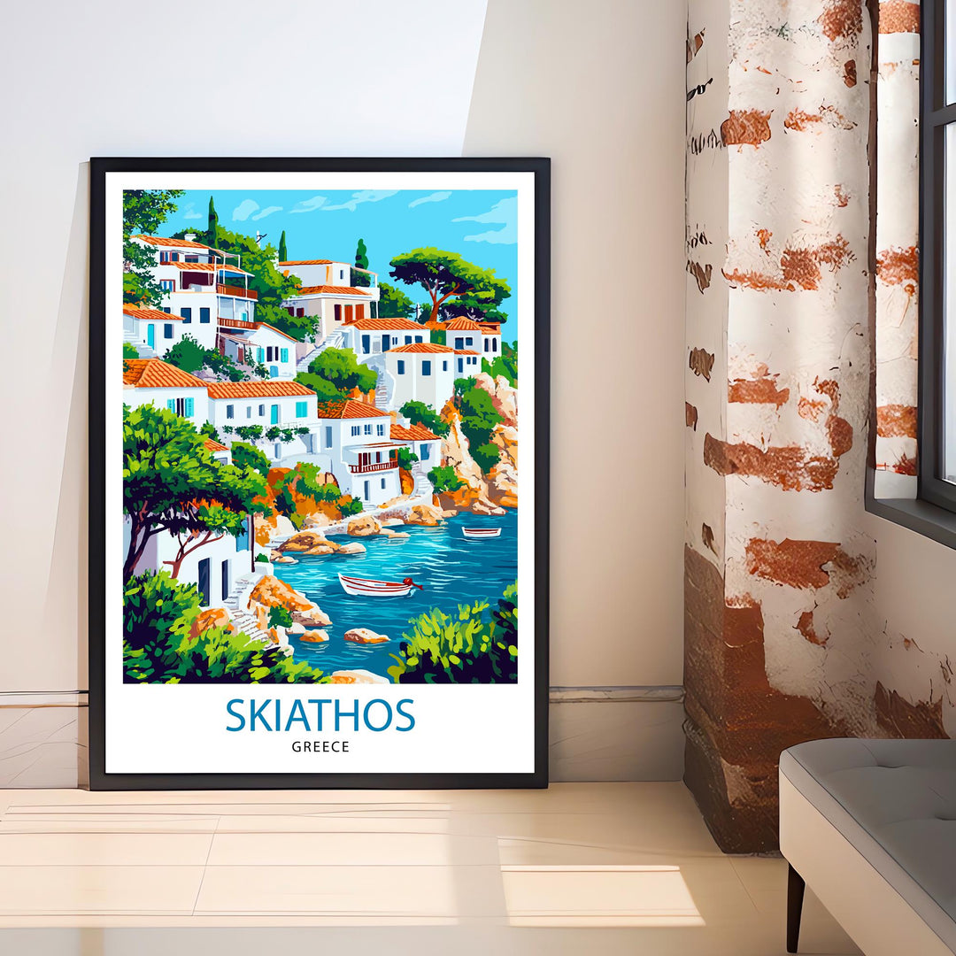 Skiathos Greece Travel Poster