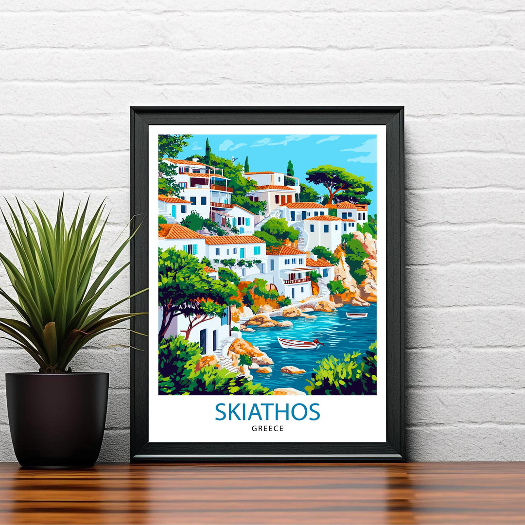 Skiathos Greece Travel Poster