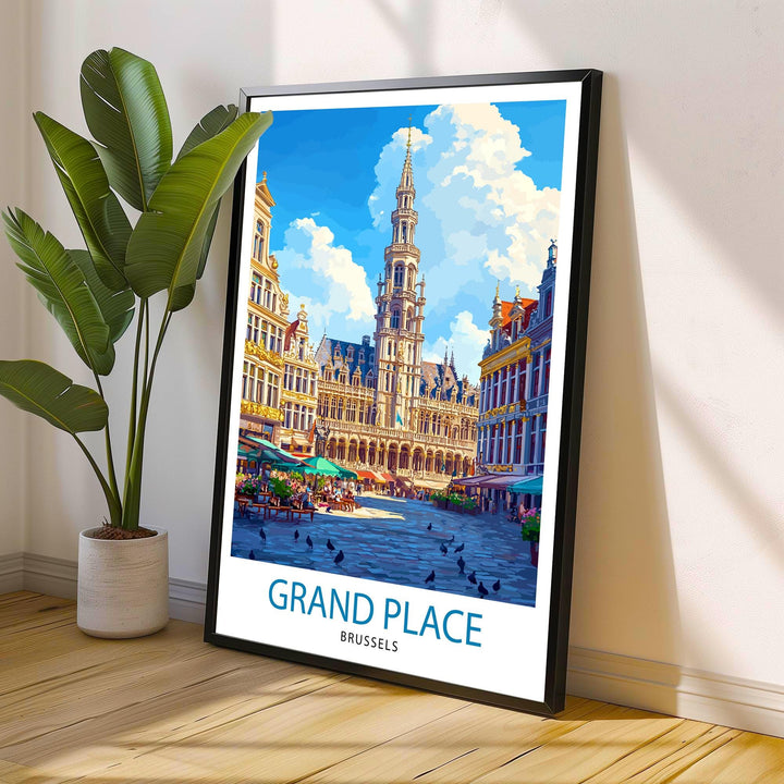 Ghent Belgium Travel Poster