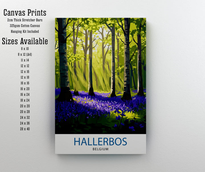 Hallerbos Forest Travel Poster Wall Decor Wall Art Hallerbos Landscape Wall Hanging Home Décor Belgian Forest Gift Art Lovers Scenic Print