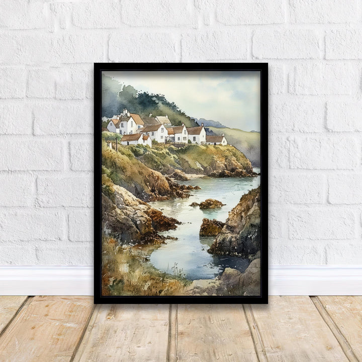 Isle of Barra Watercolor Travel Poster