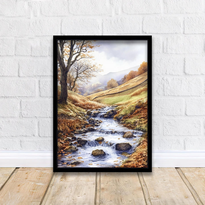 Lake District Watercolor Travel Poster