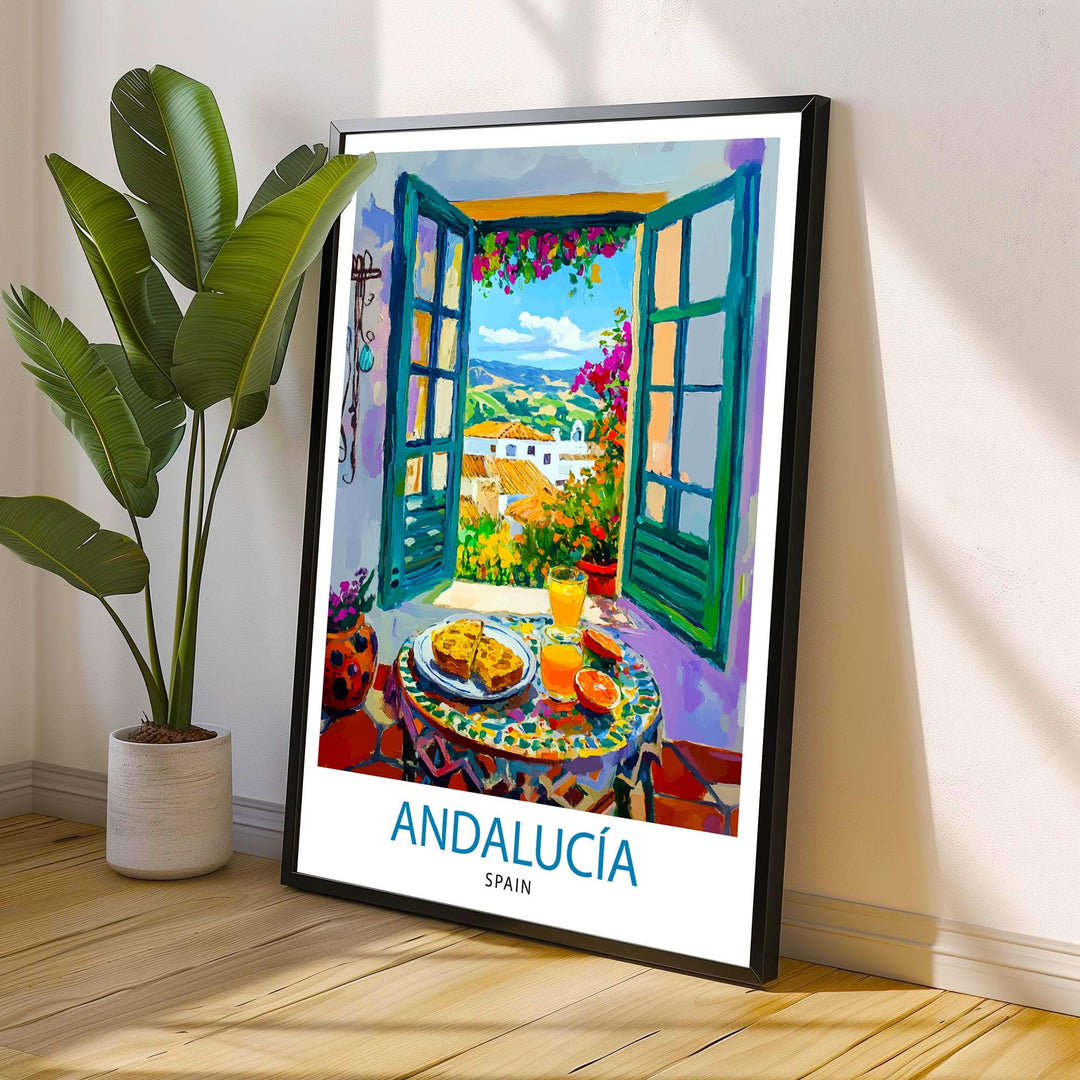 Andalucía Travel Poster Wall Decor Wall Art Andalucía Landscape Wall Hanging Home Décor Spanish Region Gift Art Lovers Scenic Print