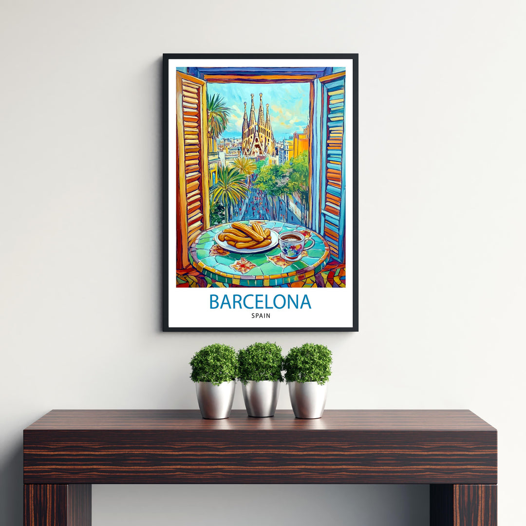 Barcelona Travel Poster