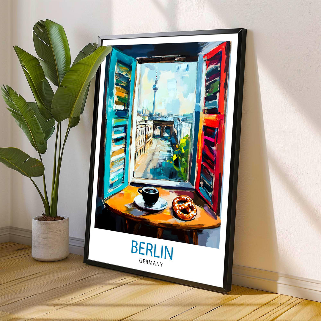 Berlin Travel Poster Wall Decor Wall Art Berlin Landscape Wall Hanging Home Décor German City Gift Art Lovers Scenic Print