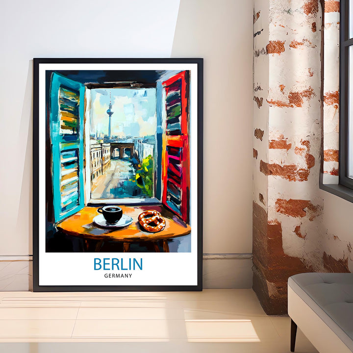 Berlin Travel Poster Wall Decor Wall Art Berlin Landscape Wall Hanging Home Décor German City Gift Art Lovers Scenic Print