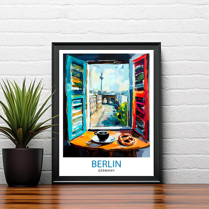 Berlin Travel Poster Wall Decor Wall Art Berlin Landscape Wall Hanging Home Décor German City Gift Art Lovers Scenic Print