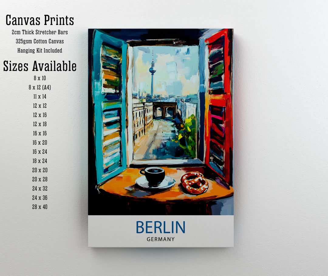 Berlin Travel Poster Wall Decor Wall Art Berlin Landscape Wall Hanging Home Décor German City Gift Art Lovers Scenic Print