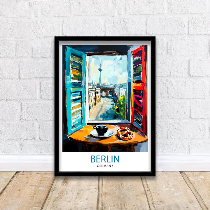 Berlin Travel Poster Wall Decor Wall Art Berlin Landscape Wall Hanging Home Décor German City Gift Art Lovers Scenic Print