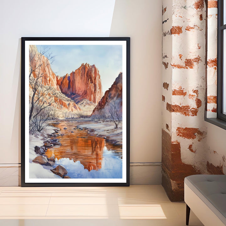 Sedona Arizona Watercolor Travel Print Wall Decor Wall Art Sedona Landscape Wall Hanging Home Décor Red Rocks Gift Art Lovers Scenic Print