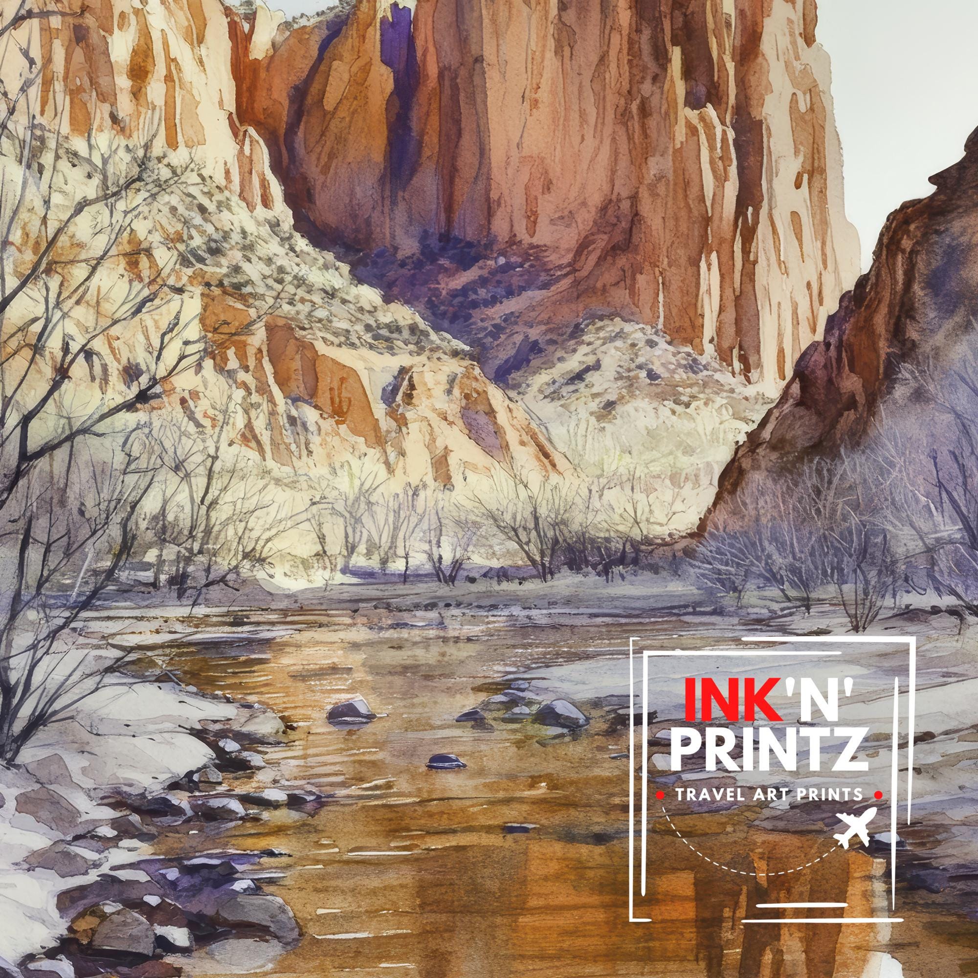 Sedona Arizona Watercolor Travel Poster