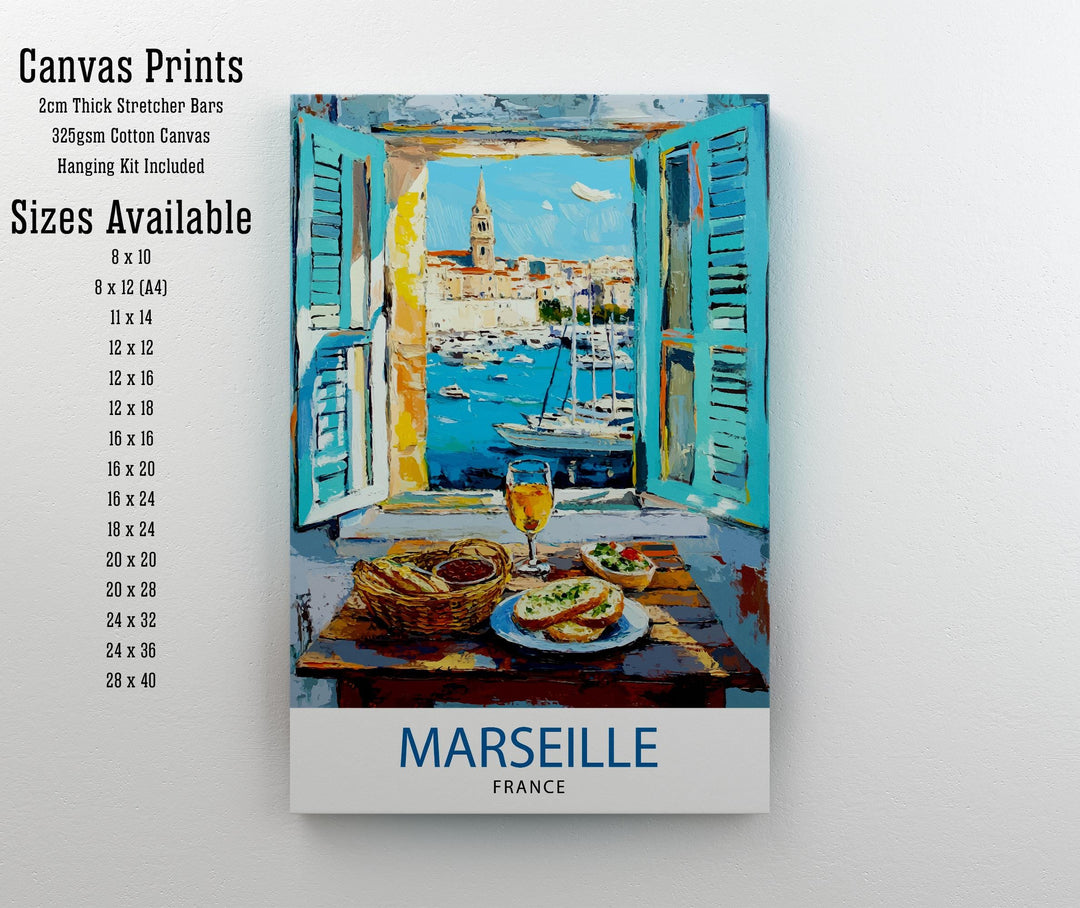 Marseille France Travel Poster Wall Decor Wall Art Marseille Landscape Wall Hanging Home Décor French City Gift Art Lovers Scenic Print