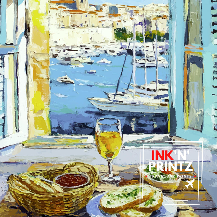 Marseille France Travel Poster Wall Decor Wall Art Marseille Landscape Wall Hanging Home Décor French City Gift Art Lovers Scenic Print