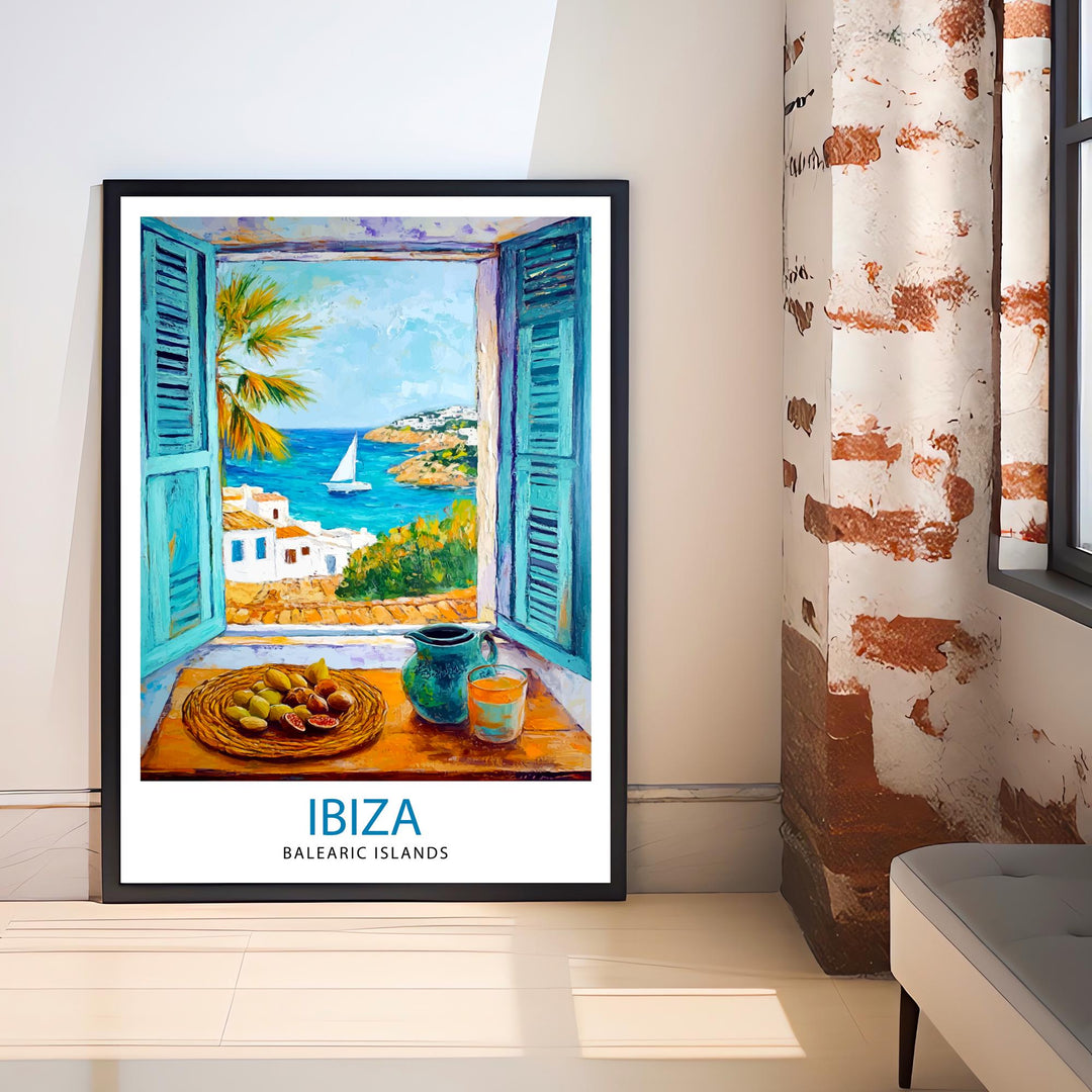 Ibiza Spain Travel Poster Wall Decor Wall Art Ibiza Landscape Wall Hanging Home Décor Balearic Islands Gift Art Lovers Scenic Print