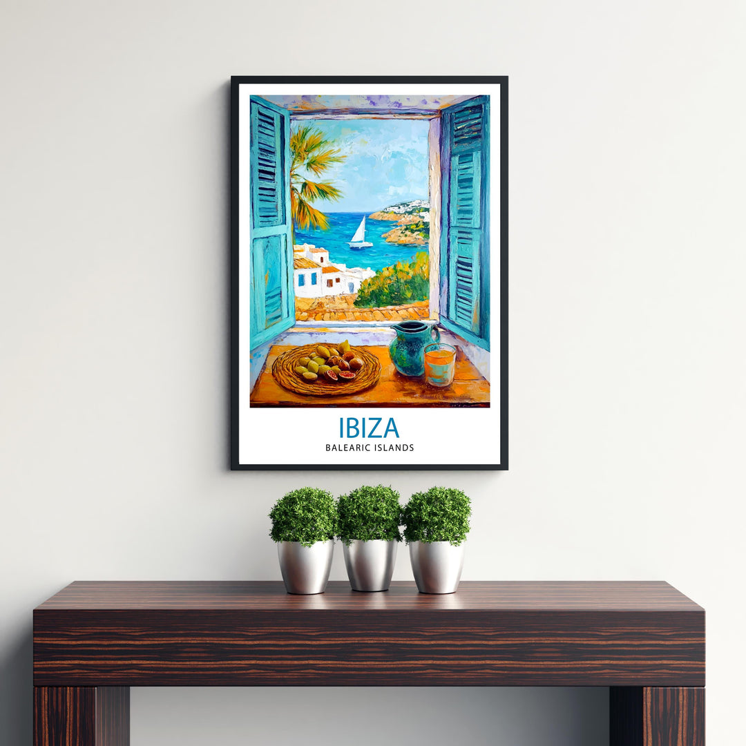 Ibiza Spain Travel Poster Wall Decor Wall Art Ibiza Landscape Wall Hanging Home Décor Balearic Islands Gift Art Lovers Scenic Print