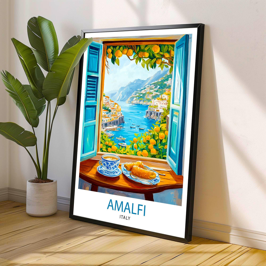 Amalfi Italy Travel Poster