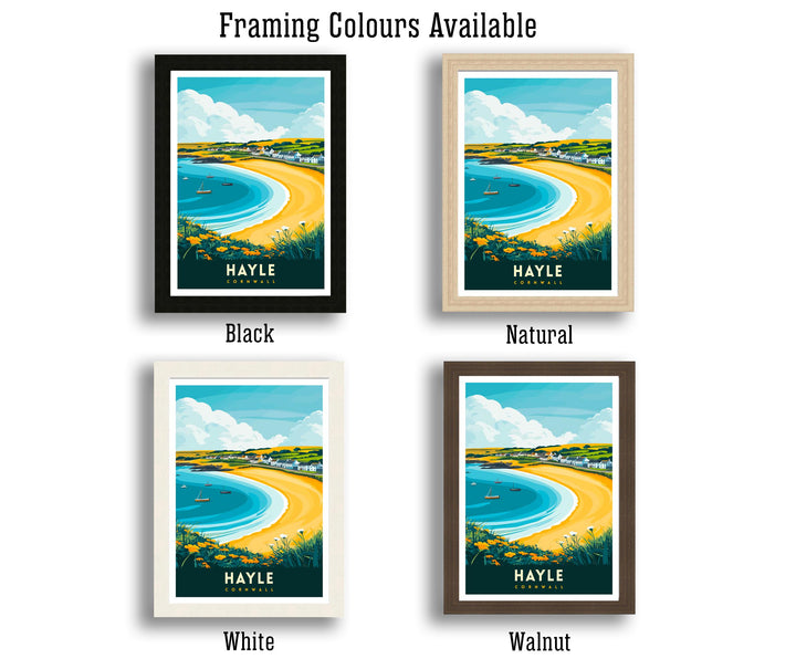 Hayle Cornwall Travel Poster – Coastal Wall Art