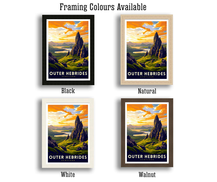 Outer Hebrides Travel Poster – Scottish Hebrides Wall Art