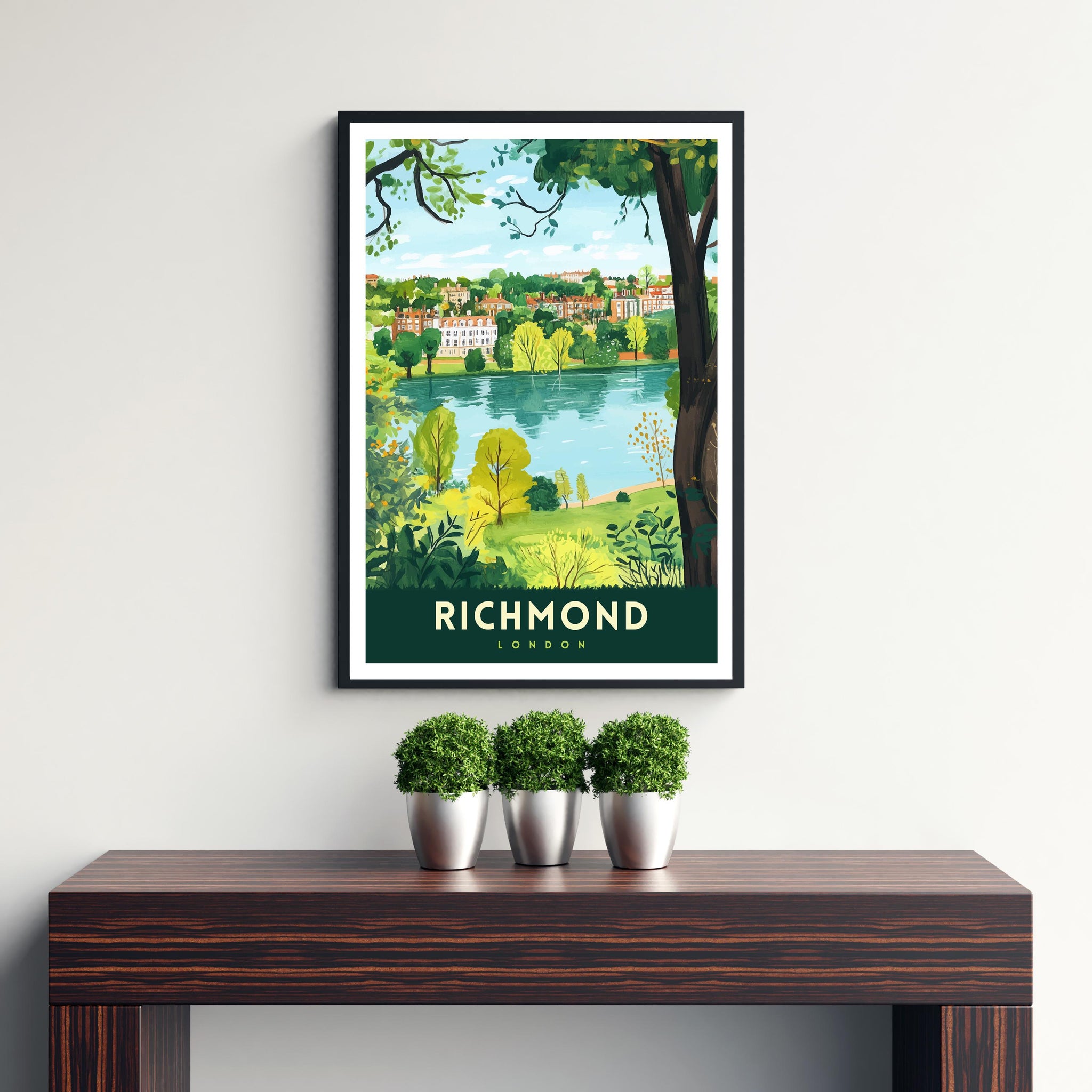 Richmond London Travel Poster Wall Art Richmond Poster London Parks Art Richmond Gift Nature Lover London Art
