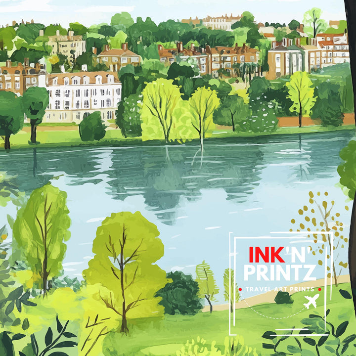 Richmond London Travel Poster Wall Art Richmond Print London Parks Art Richmond Gift Nature Lover London Art