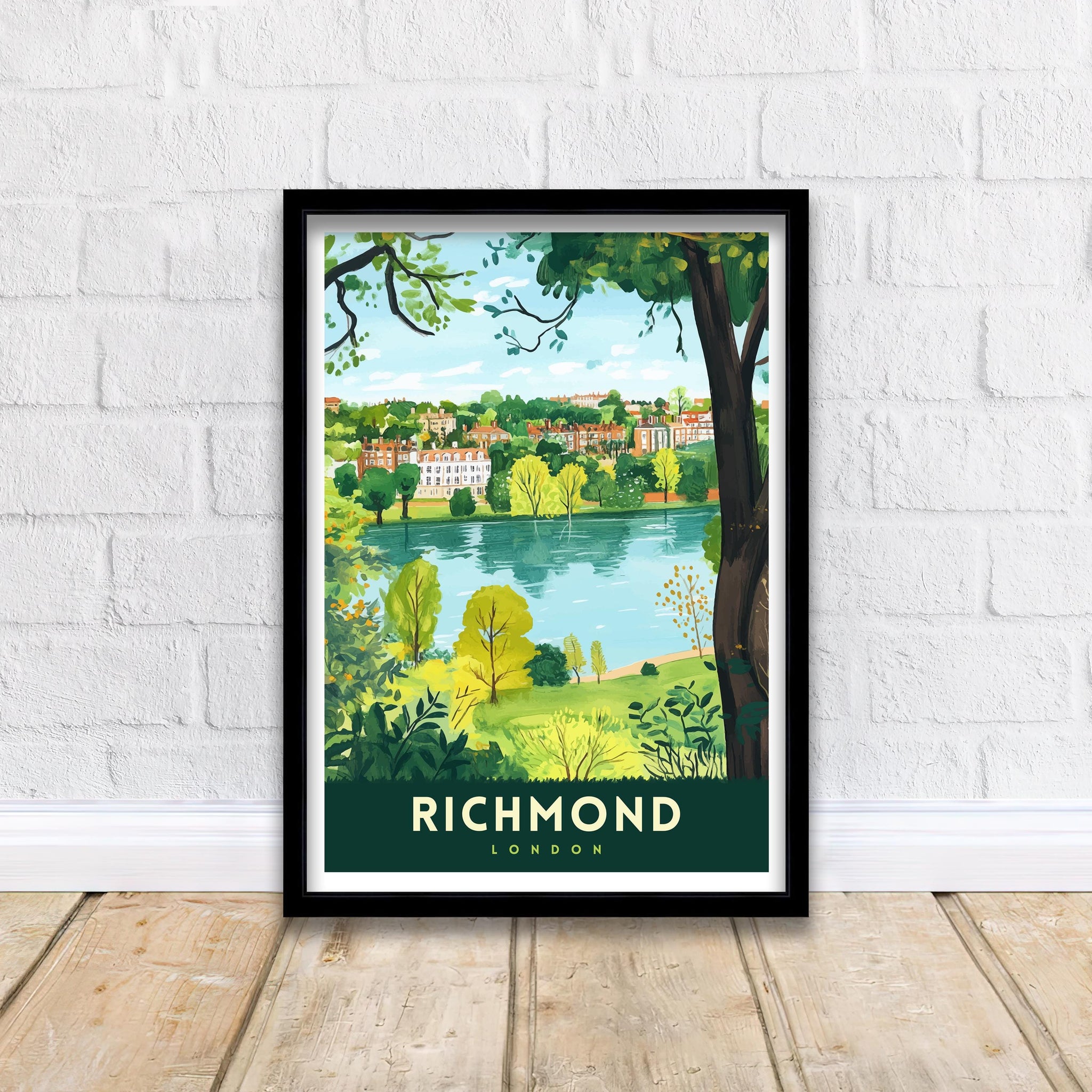 Richmond London Travel Poster Wall Art Richmond Poster London Parks Art Richmond Gift Nature Lover London Art
