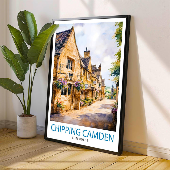 Chipping Campden Travel Poster Wall Decor Wall Art Cotswolds Landscape Wall Hanging Home Décor English Countryside Gift Art Lovers Scenic