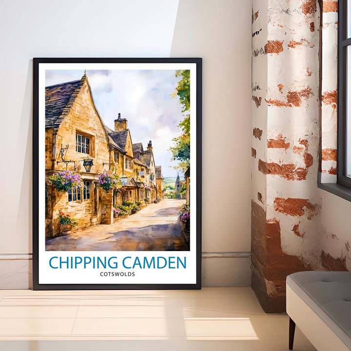 Chipping Campden Travel Poster Wall Decor Wall Art Cotswolds Landscape Wall Hanging Home Décor English Countryside Gift Art Lovers Scenic