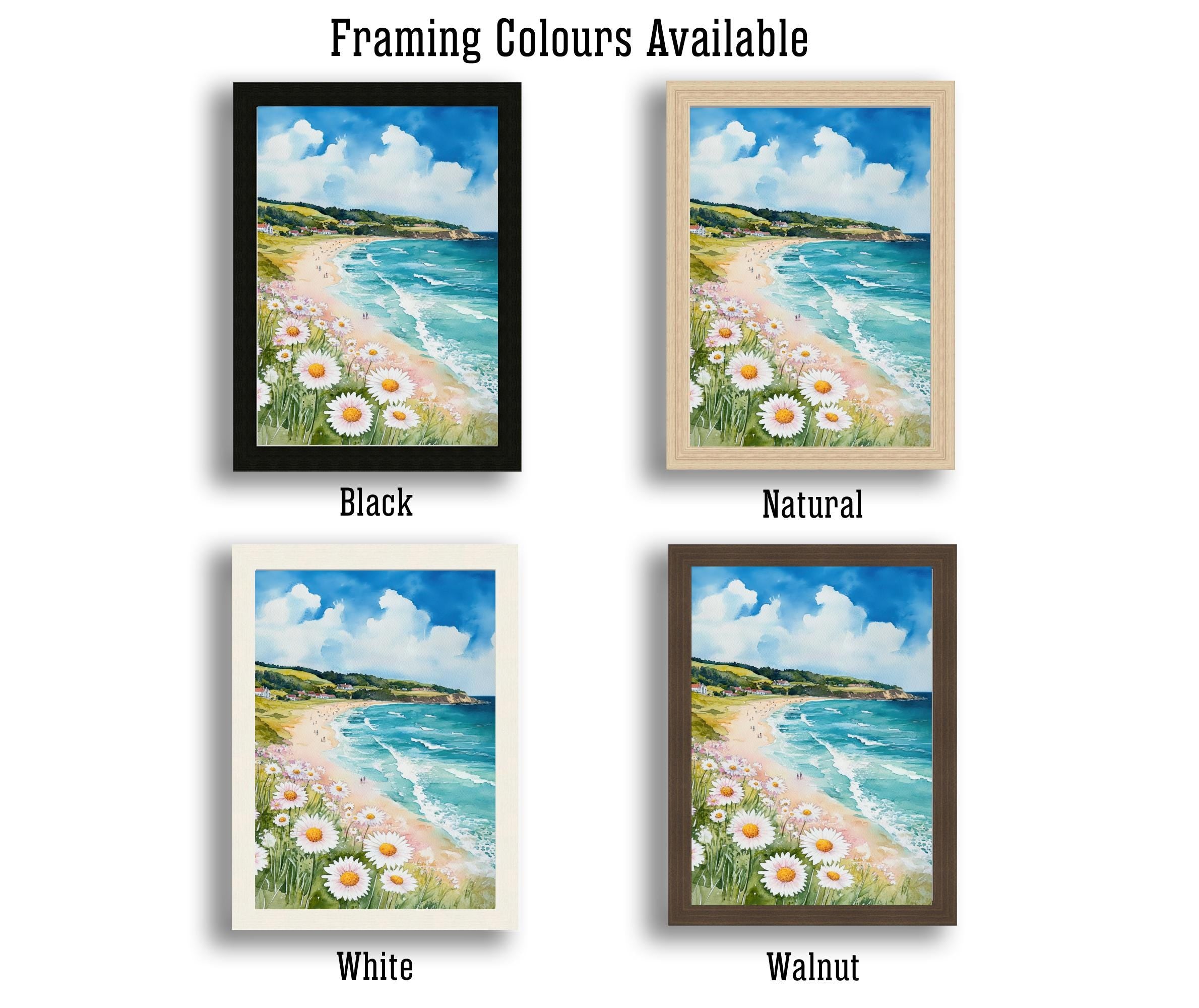 Falmouth Cornwall Watercolor Travel Print Wall Decor Wall Art Falmouth Landscape Wall Hanging Home Décor Cornish Coast Gift Art Lovers